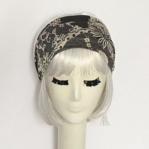 Lace jersey knit headband